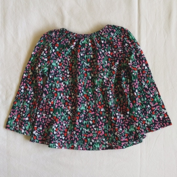 joe fresh painterly floral peasant swing long sleeve top 6-12 months baby girl - Picture 6 of 6